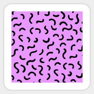 Fancy line pattern purple Sticker